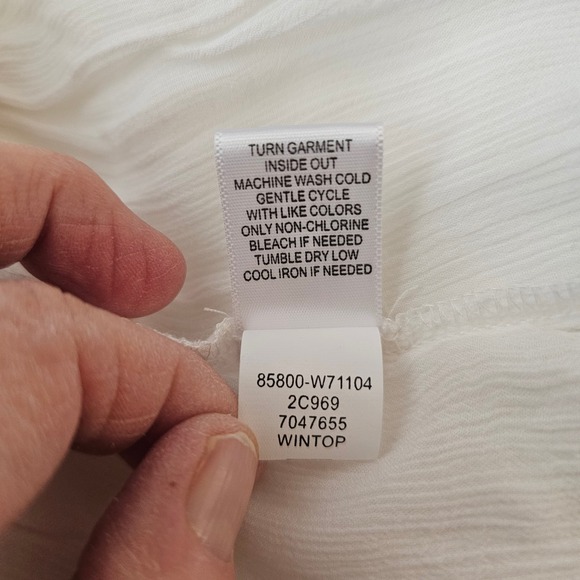 One World Live and Let Live White Boho Embroidered Tunic Top 3X 85800W71104 NWT - Picture 7 of 7